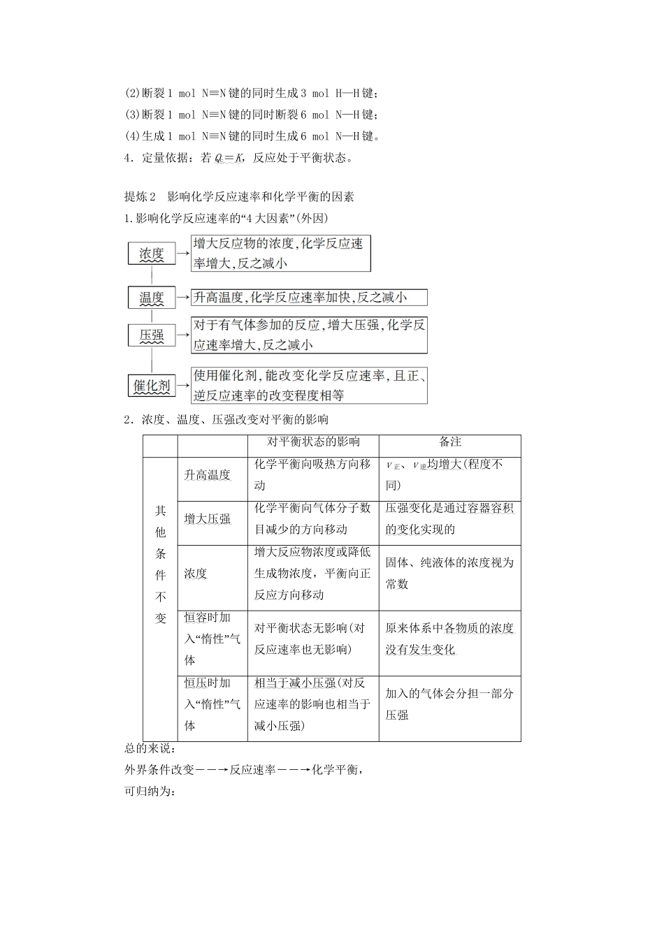 高三化学二轮复习 第1部分 专题2 化学基本理论 突破点8 化学反应速率与化学平衡-人教高三化学试题_第2页