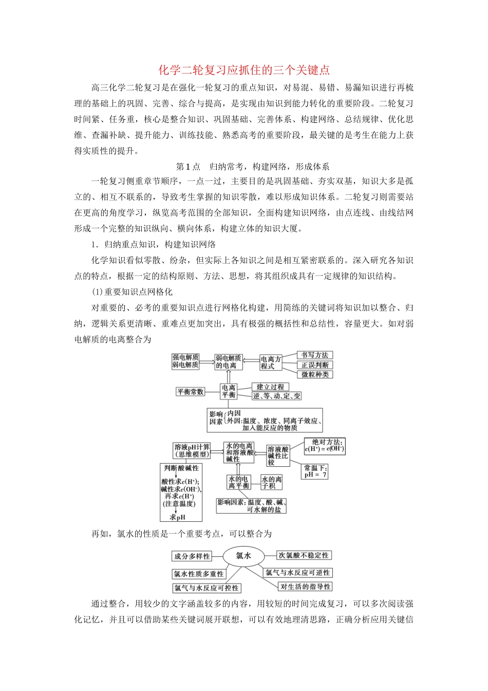 高三化学二轮复习 名师寄语-人教高三化学试题_第1页