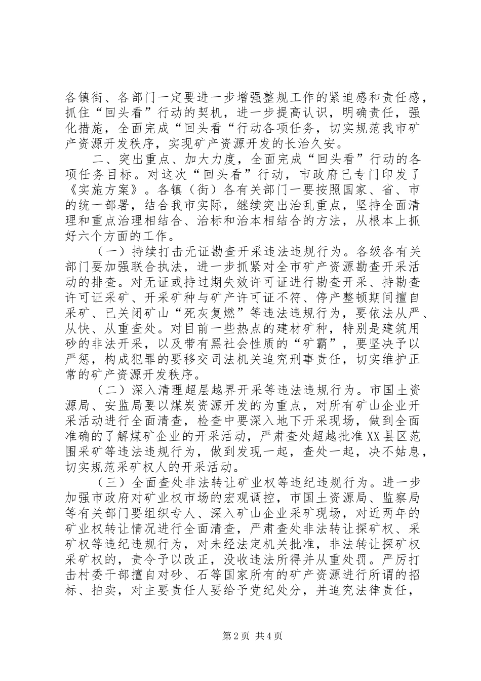 2024年矿产资源开发行动工作会议上的致辞_第2页