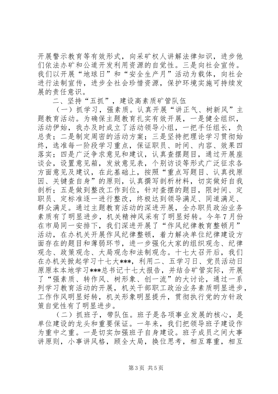 2024年矿产资源治理办公室工作总结_第3页