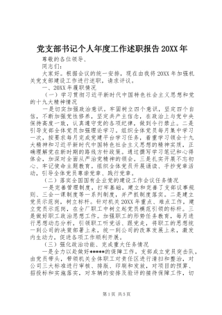 2024年党支部书记个人年度工作述职报告