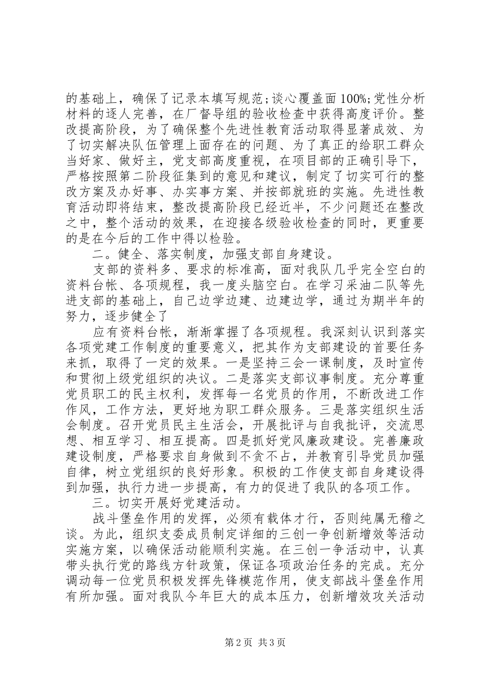2024年党支部述职报告_第2页