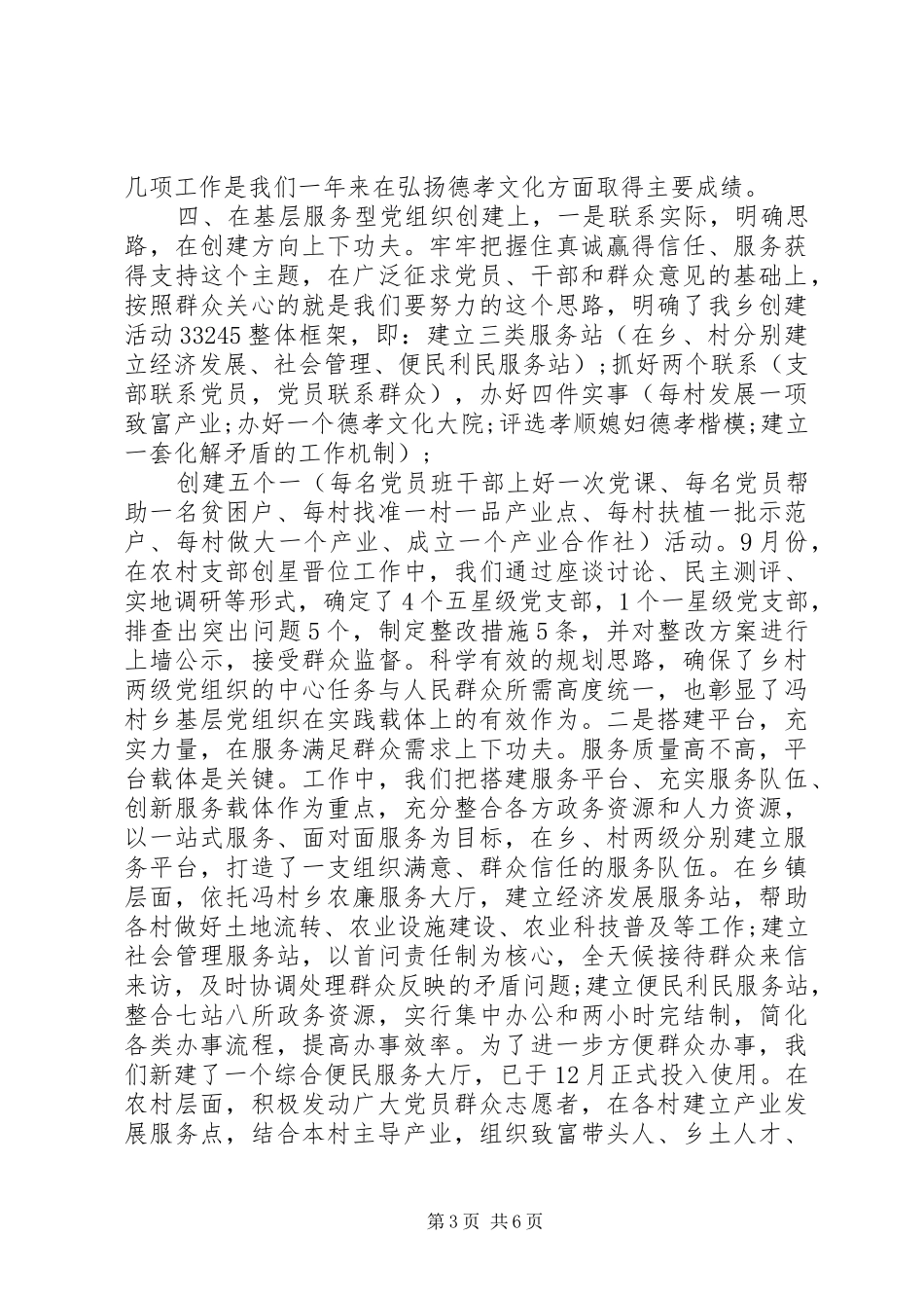 2024年冯村乡政府工作总结_第3页