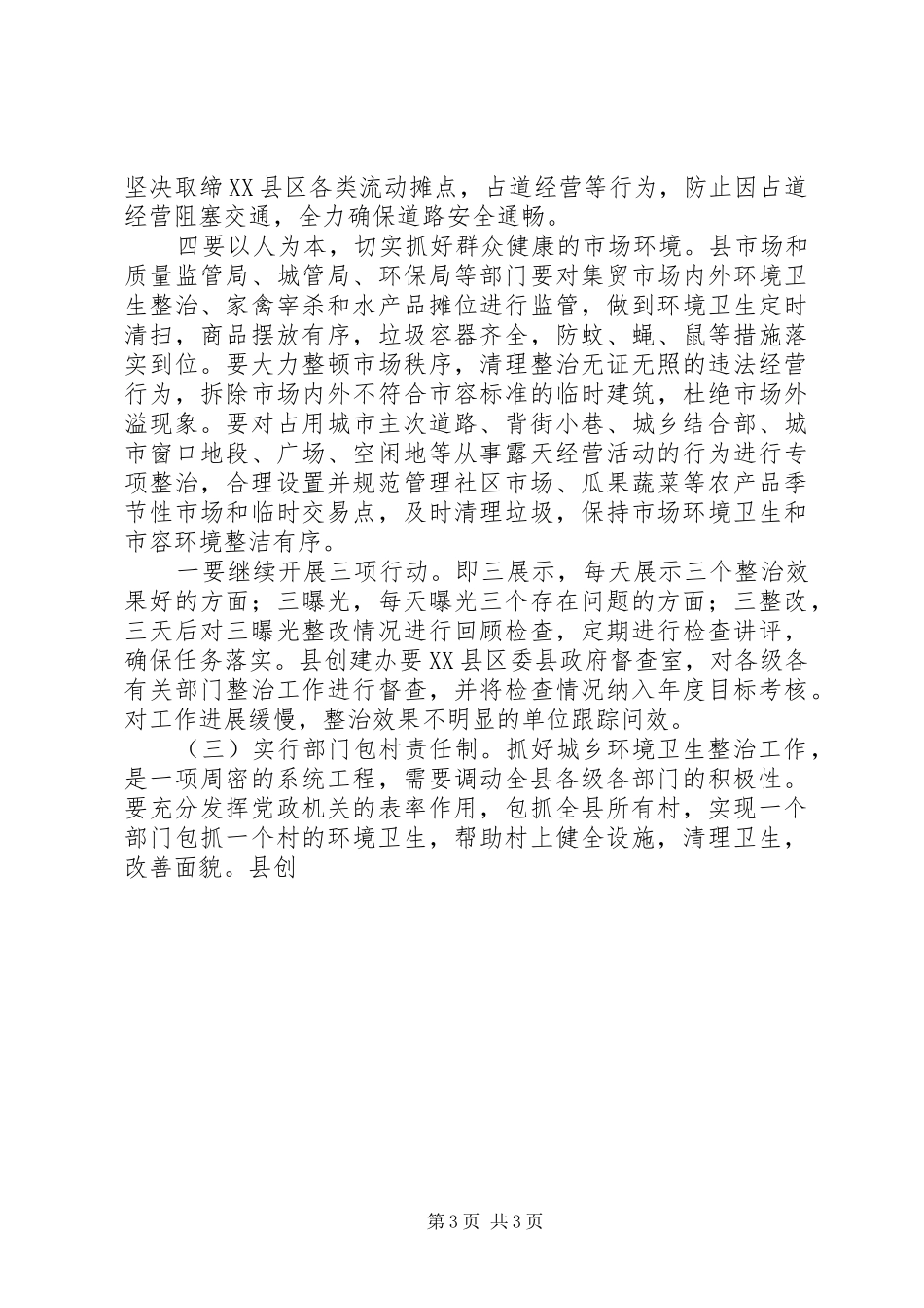 2024年副县长环境卫生整治会讲稿_第3页