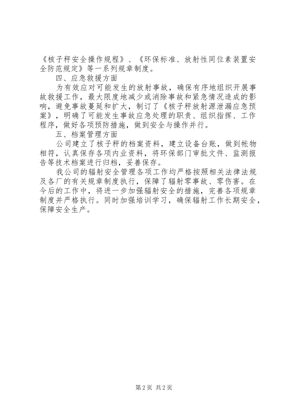 2024年矿业公司安全防护工作总结_第2页