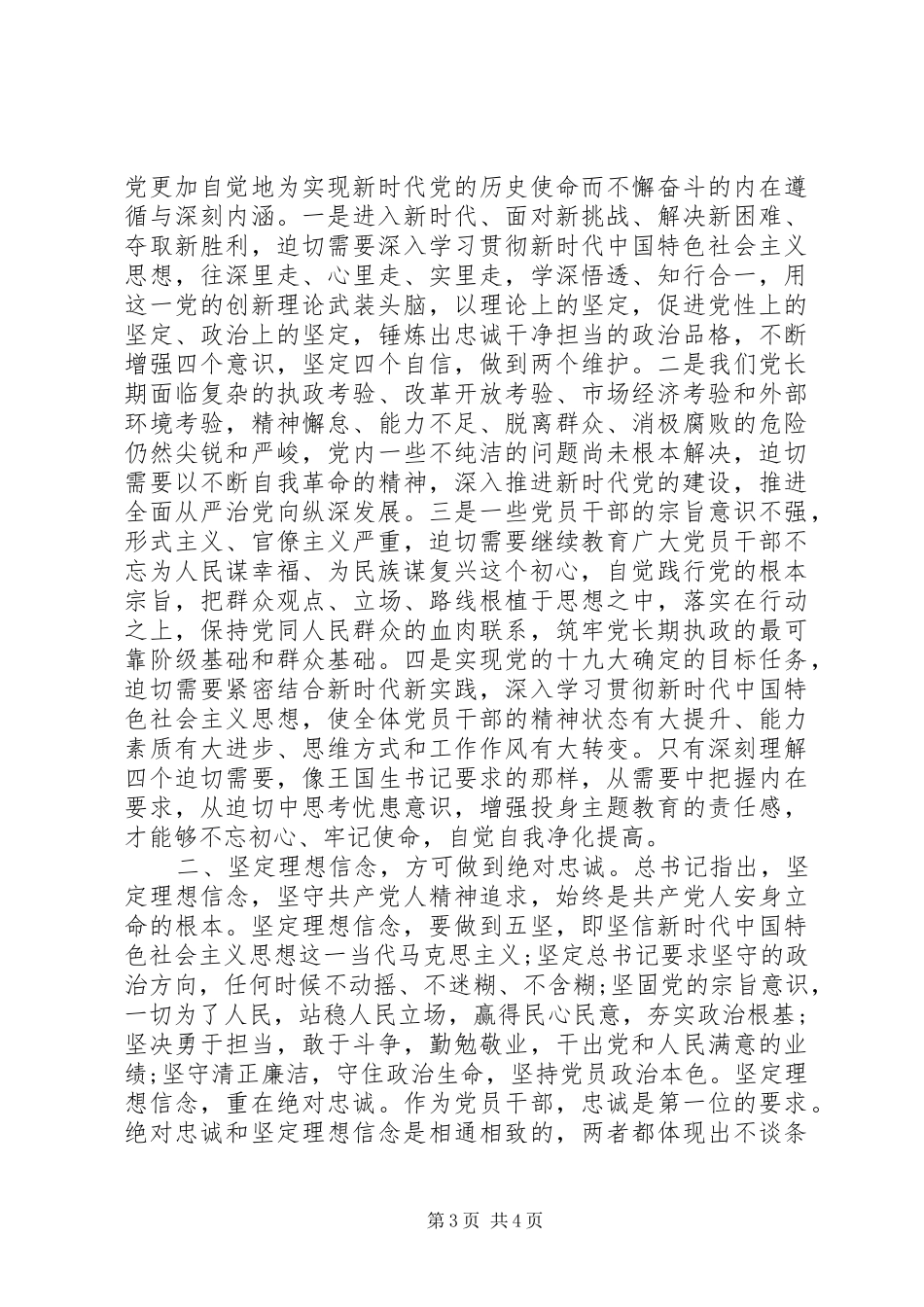 2024年牢记初心使命勇担当心得体会两篇_第3页