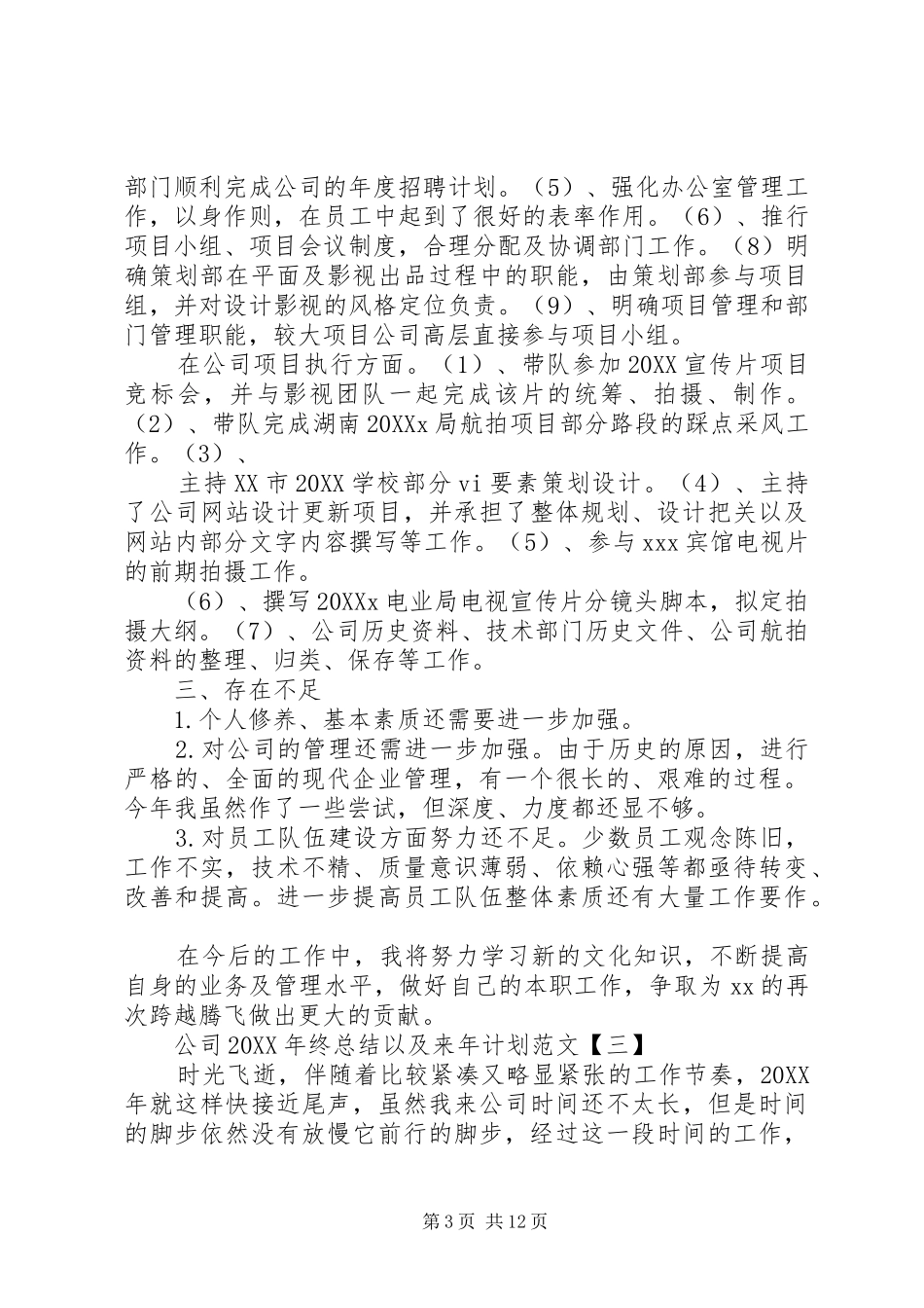 2024年公司终总结以及来年计划范文_第3页