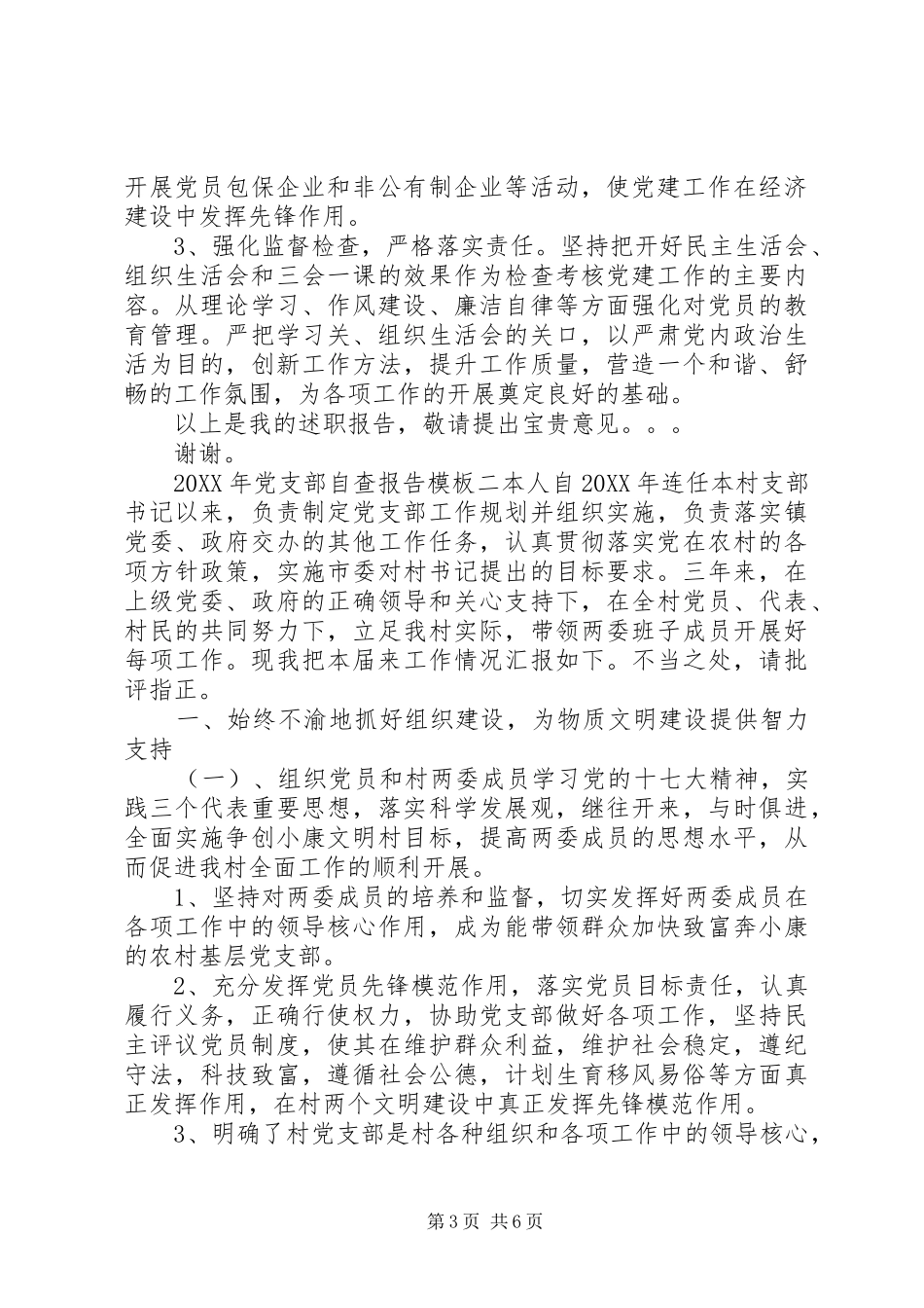 2024年党支部自查报告模板_第3页
