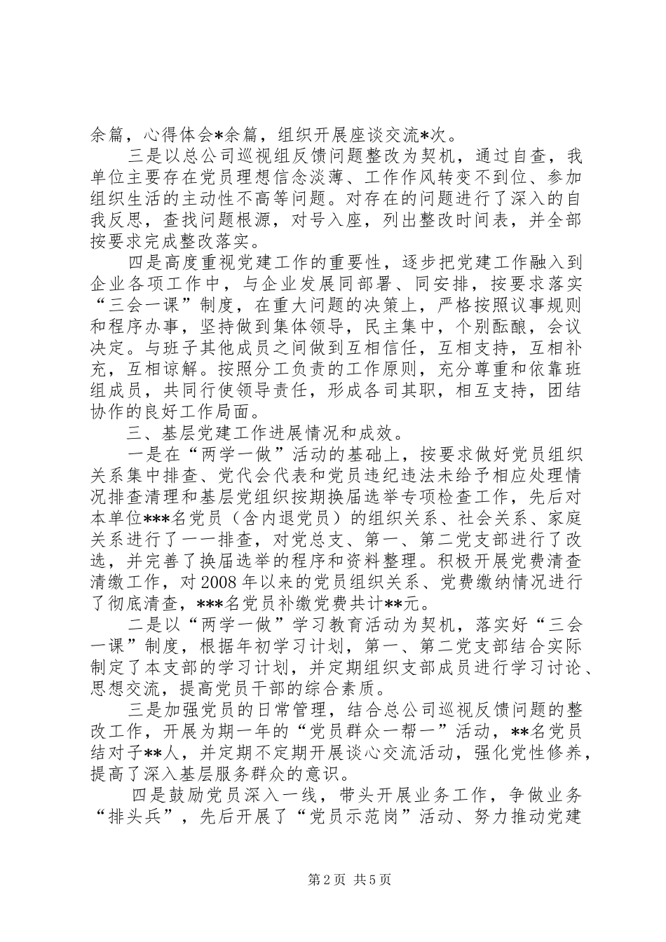 2024年党总支书记述职报告_第2页