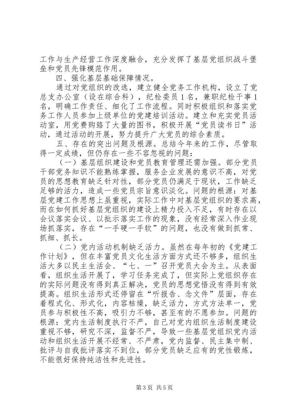 2024年党总支书记述职报告_第3页