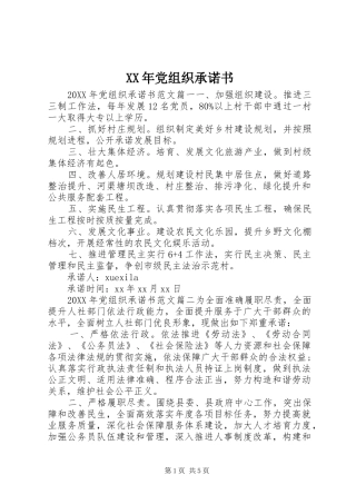 2024年党组织承诺书