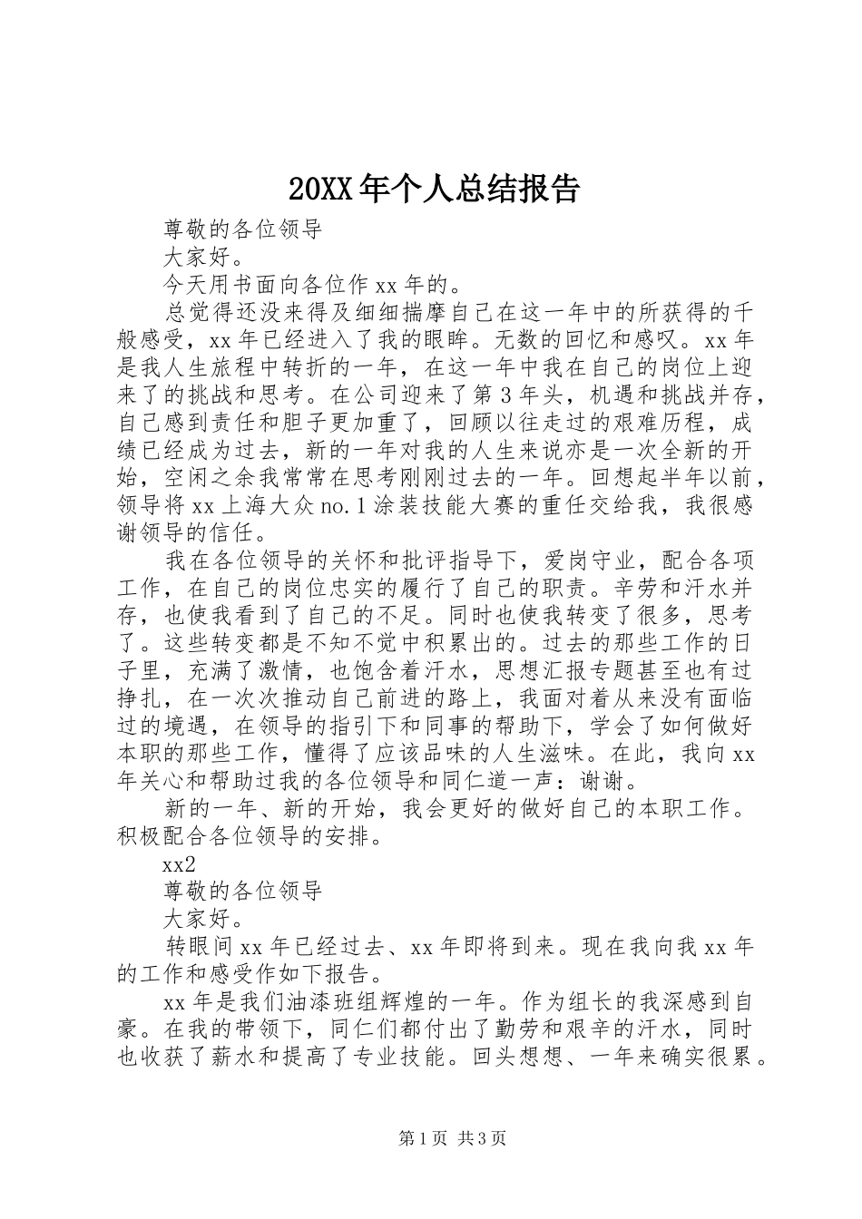 2024年个人总结报告_第1页