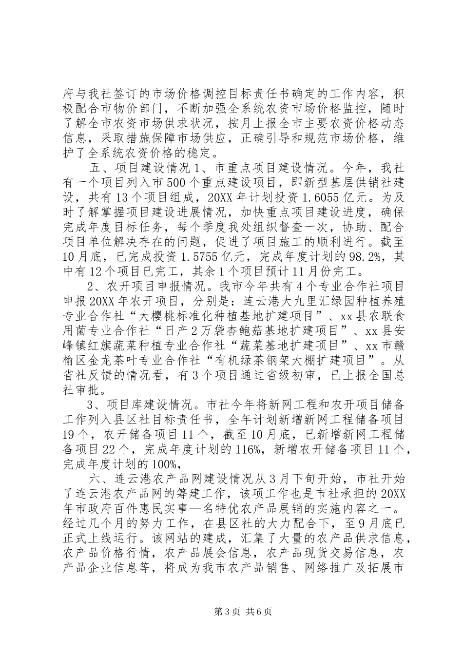 2024年供销社发展规划处工作总结明年工作打算_第3页