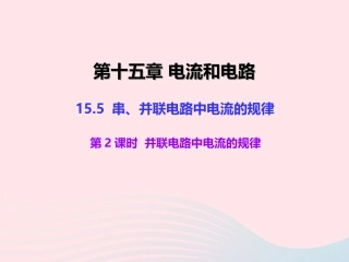 2并联电路中电流的规律课件