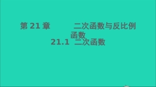 21.1 二次函数课件