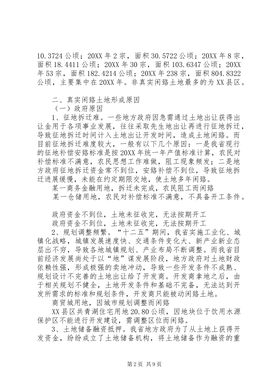 2024年关于闲置土地情况调研报告_第2页