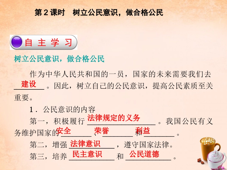 -八年级政治下册 第五单元 第一课 我们都是公民 第2课时 树立公民意识，做合格公民同步课件 粤教版-粤教级下册政治课件_第3页