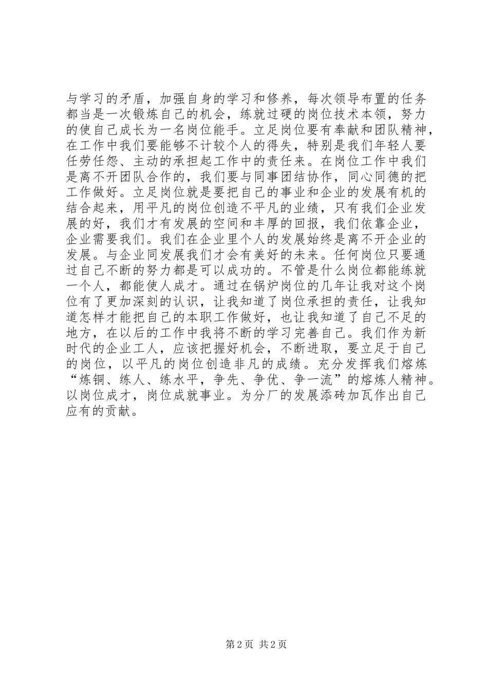 2024年立足实际做好本职工作_第2页