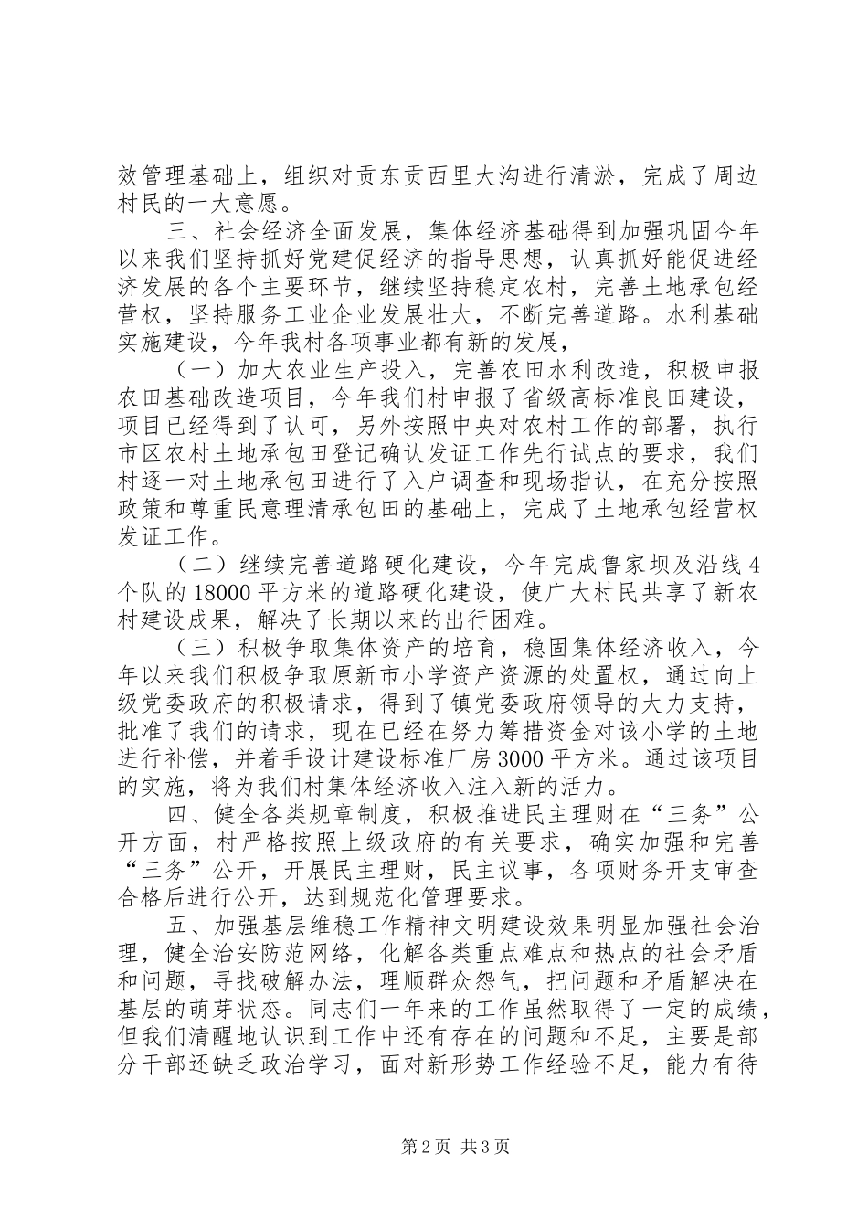 2024年农村党总支工作总结_第2页