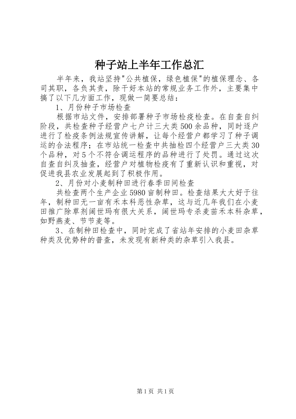 2024年种子站上半年工作总汇_第1页