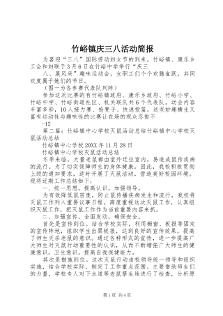 2024年竹峪镇庆三八活动简报