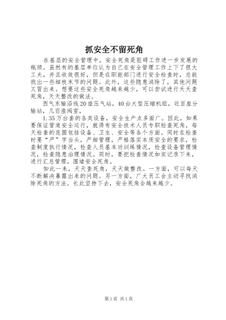 2024年抓安全不留死角