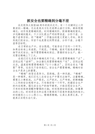 2024年抓安全也要精确到分毫不差