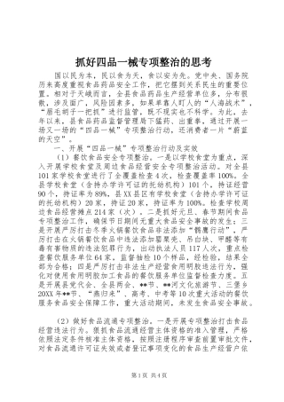 2024年抓好四品一械专项整治的思考