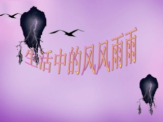 七年级政治上册 第九课 第1框 生活中的风风雨雨课件 鲁教版-鲁教级上册政治课件