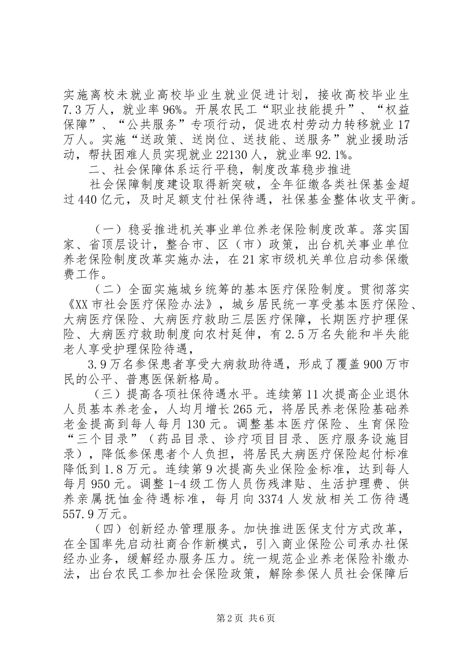 2024年全人力资源和社会保障工作情况_第2页