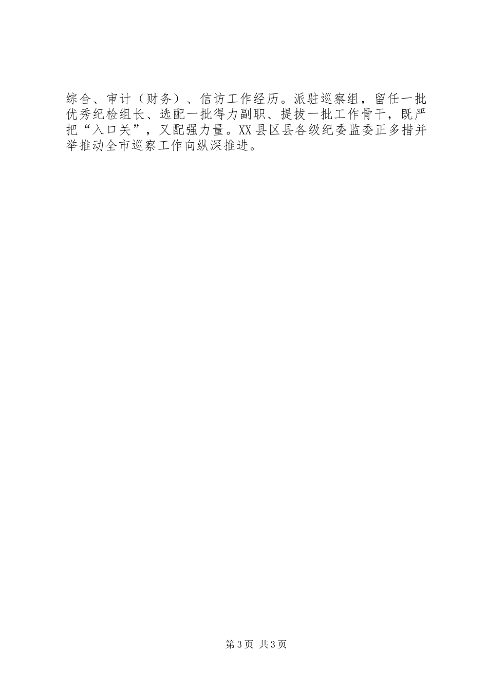 2024年全市巡察工作向纵深推进_第3页