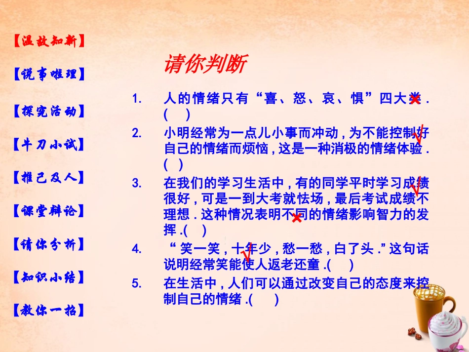 七年级政治下册 13.2 调节和控制好自己的情绪课件 鲁教版-鲁教级下册政治课件_第3页