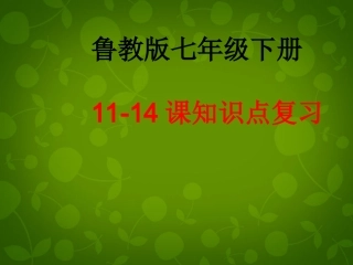七年级政治下册 第11-14课重要知识点复习课件 鲁教版-鲁教级下册政治课件