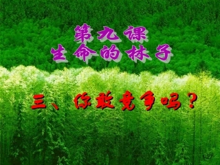 七年级政治下册 第九课 第3节 你敢竞争吗课件 人民版-人民级下册政治课件