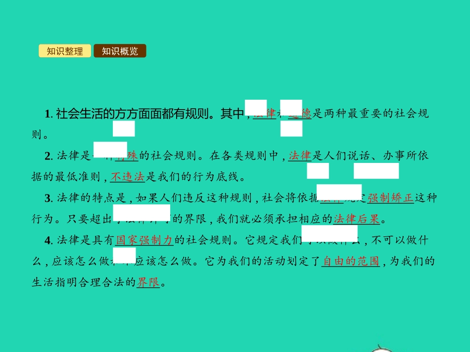 七年级政治下册 第三单元 生活离不开规则 第八课 法律是特殊的规则 第2框 认识法律规则课件 北师大版-北师大级下册政治课件_第3页
