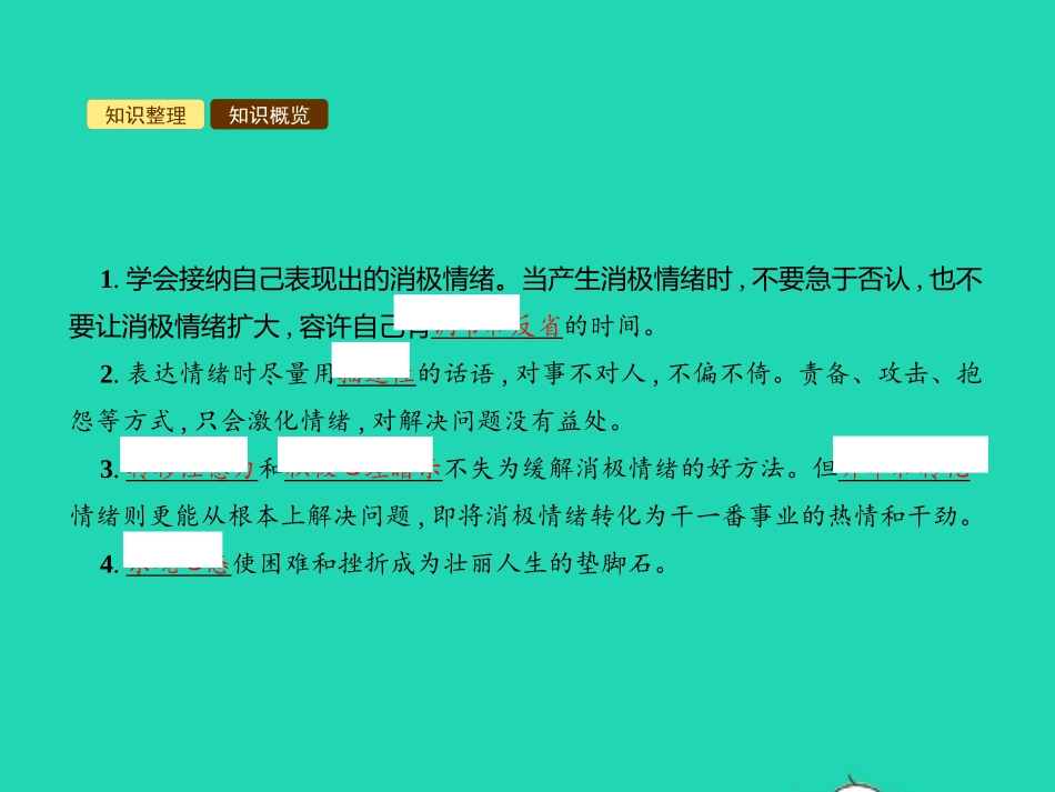 七年级政治下册 第一单元 做情绪的主人 第三课 乐观向上 第2框 学会管理情绪课件 北师大版-北师大级下册政治课件_第3页