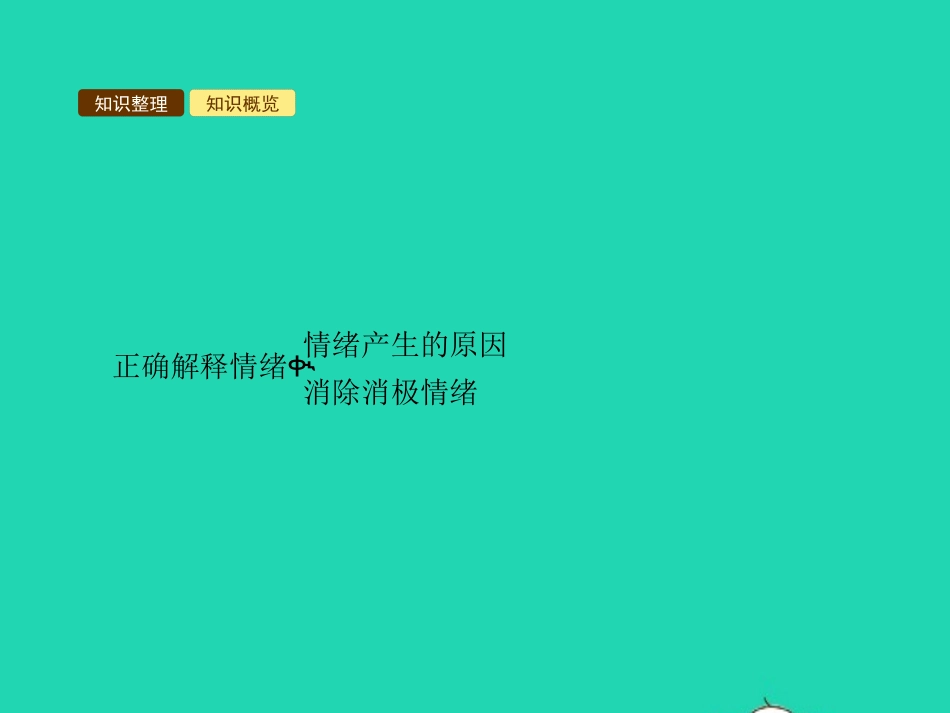 七年级政治下册 第一单元 做情绪的主人 第一课 七彩情绪 第1框 正确解释情绪课件 北师大版-北师大级下册政治课件_第3页