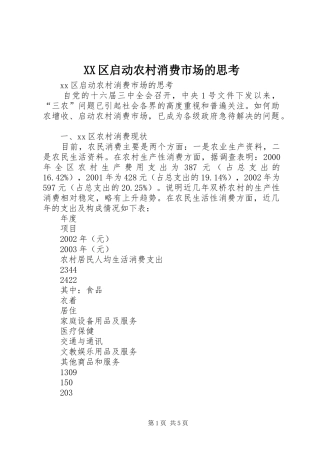 2024年区启动农村消费市场的思考