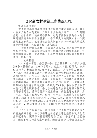 2024年区新农村建设工作情况汇报