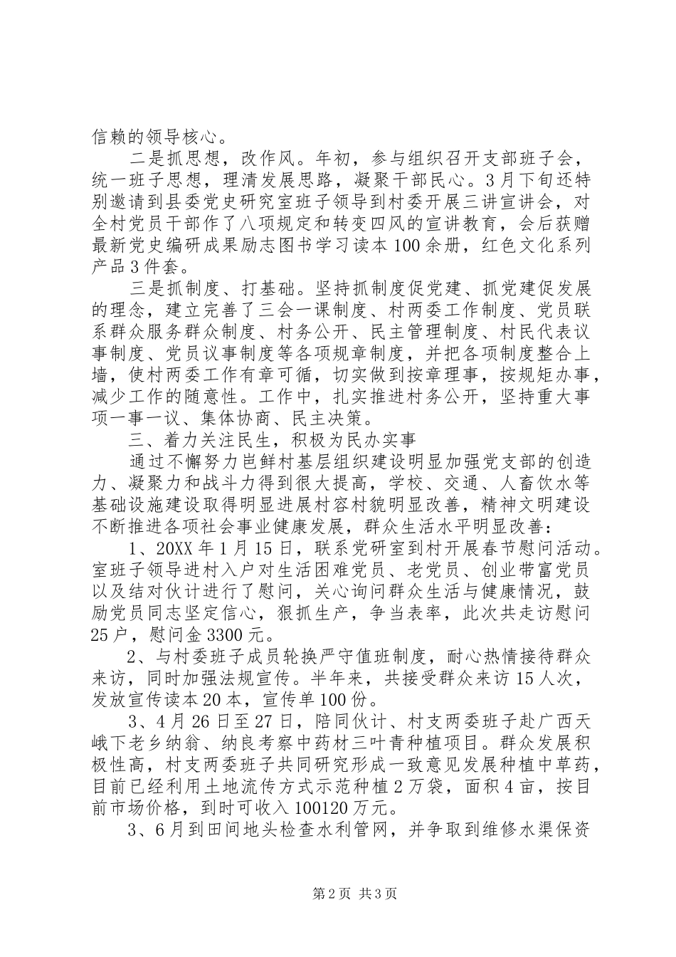 2024年上半年驻村工作述职报告_第2页