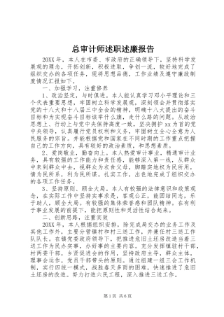 2024年总审计师述职述廉报告