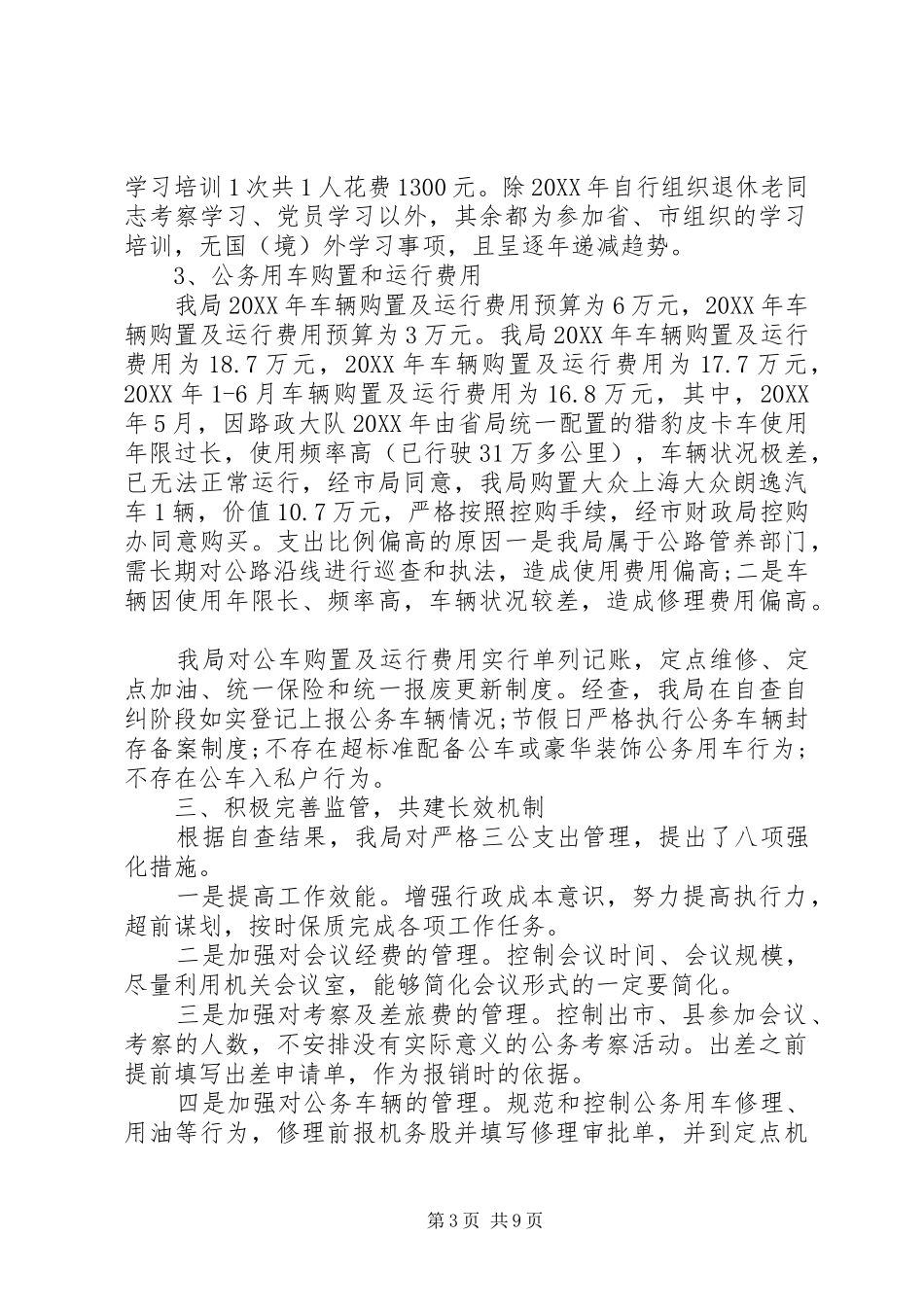 2024年人大三公经费自查报告_第3页