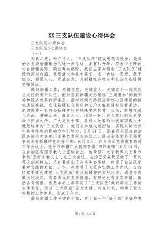 2024年三支队伍建设心得体会