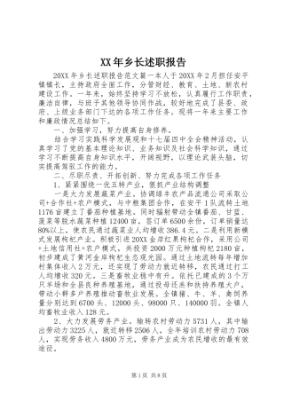 2024年乡长述职报告