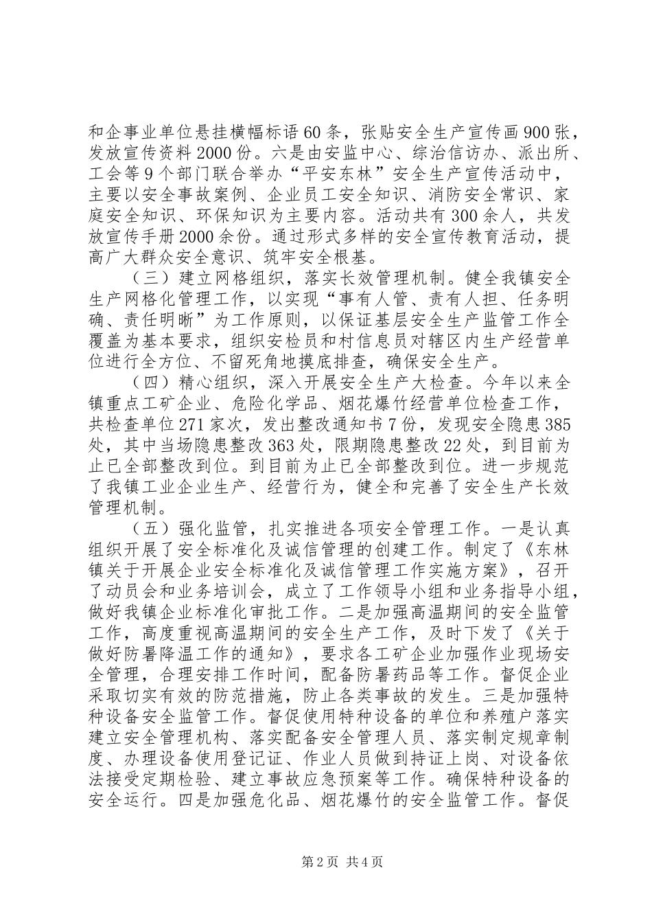 2024年乡镇安全监督管理中心工作总结工作计划_第2页