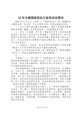 2024年乡镇国家宪法日宣传活动简讯