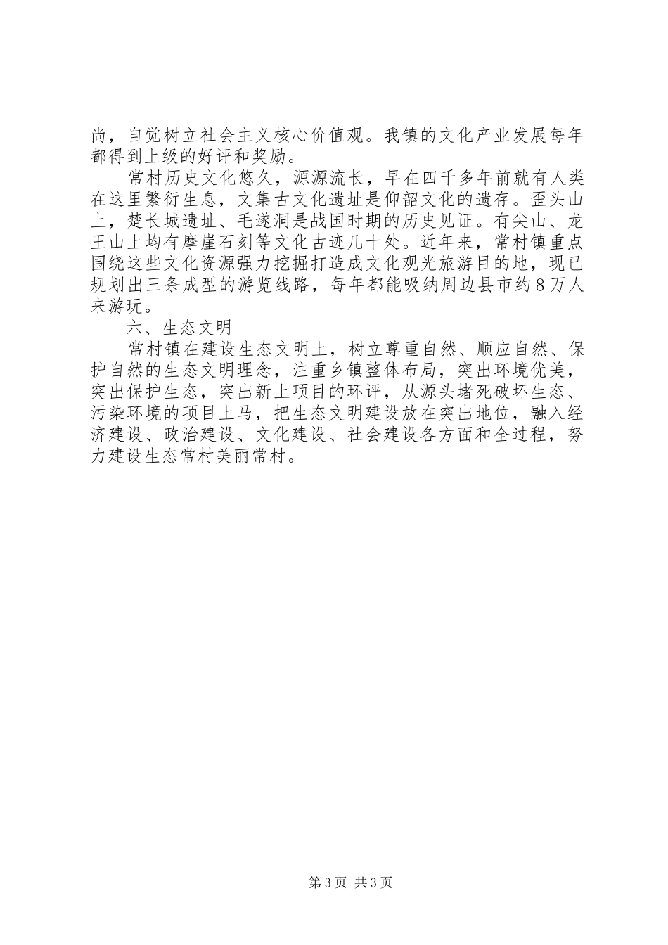 2024年最佳特色经济乡镇申报材料_第3页