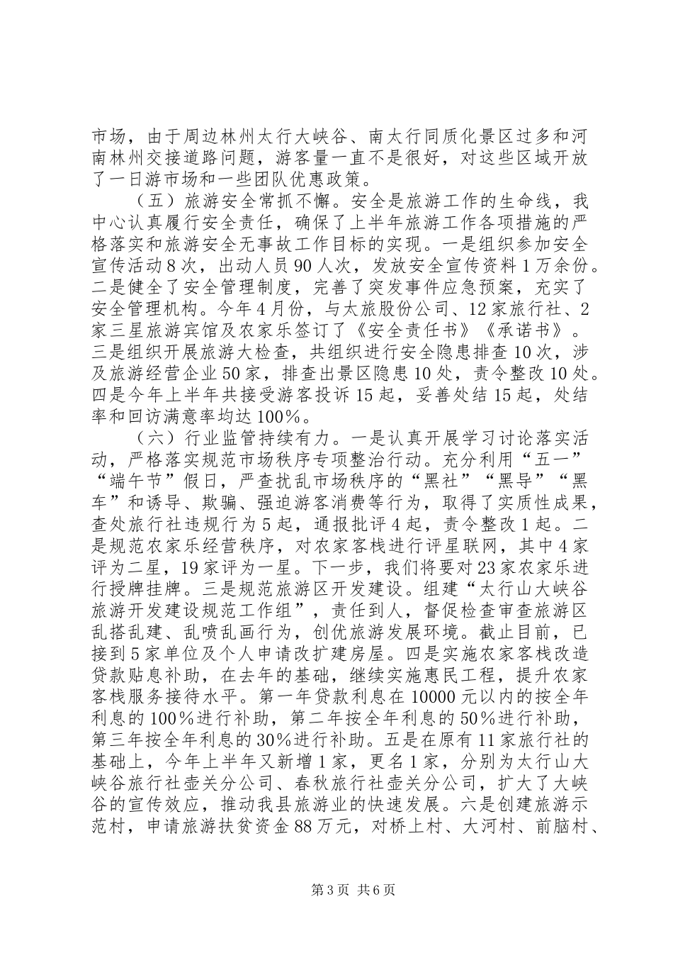 2024年上半年旅游工作总结_第3页