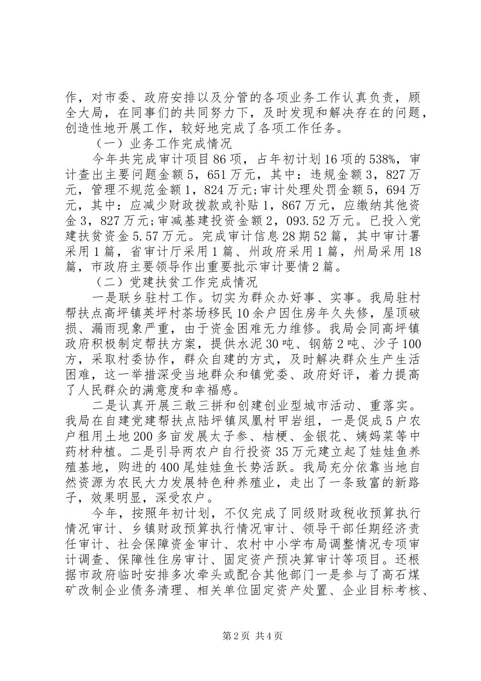 2024年上半年审计局个人述职述廉报告_第2页