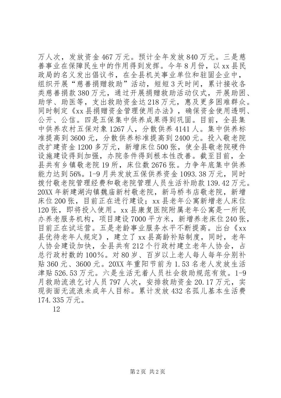 2024年乡镇民政局工作总结及明年工作计划_第2页